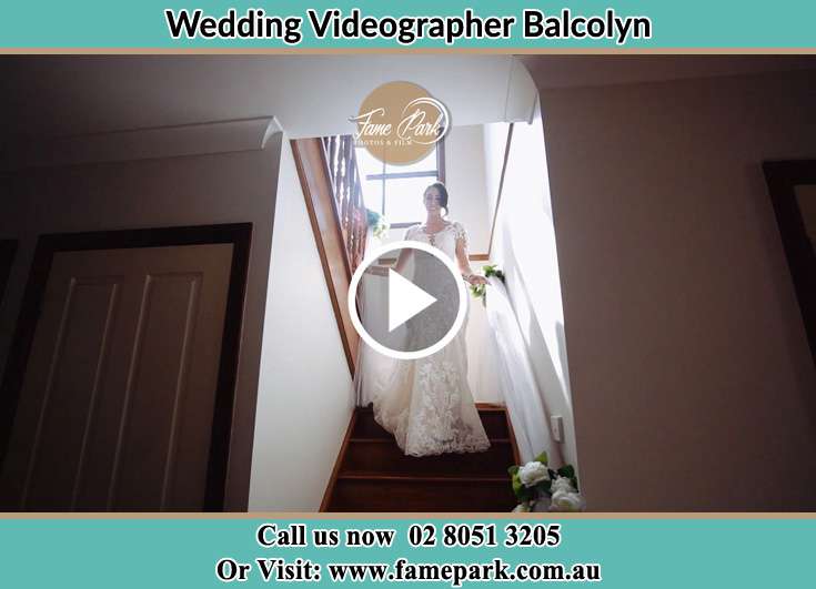 The bride walking down the stair Balcolyn NSW 2264