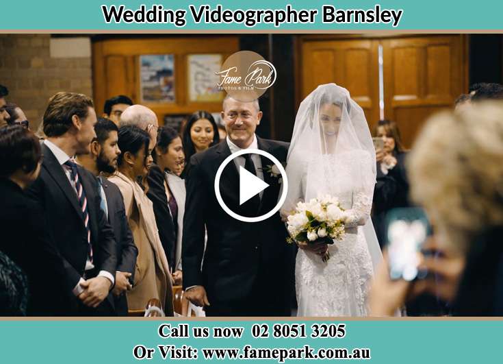 The Bride walking down the aisle with her father Barnsley NSW 2728