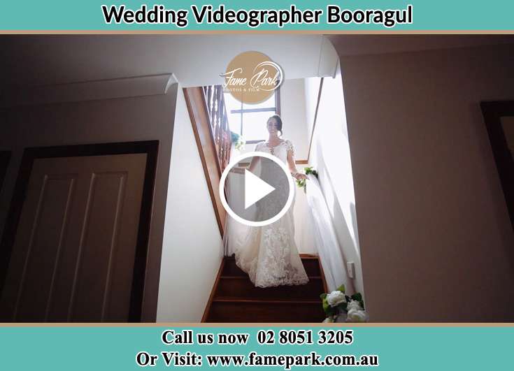 The Bride walking downstairs Booragul NSW 2284