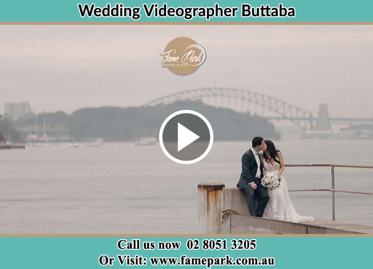 Bride and Groom kissed at the shore Buttaba NSW 2283