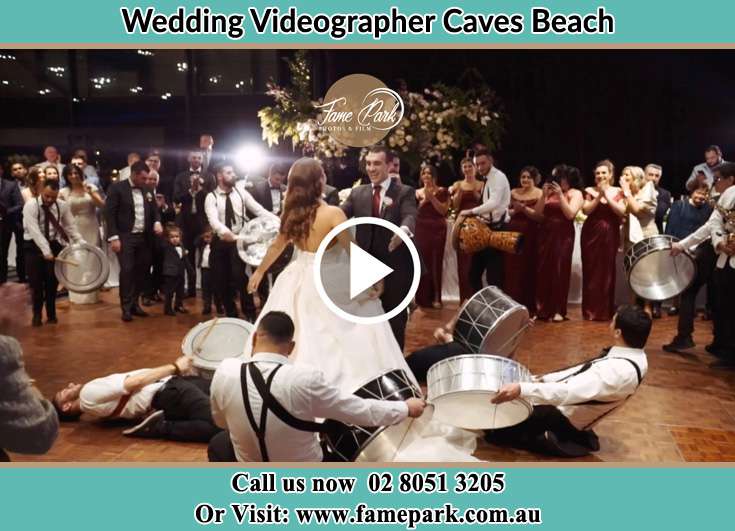 Bride and Groom at the dance floor Caves Beach NSW 2281