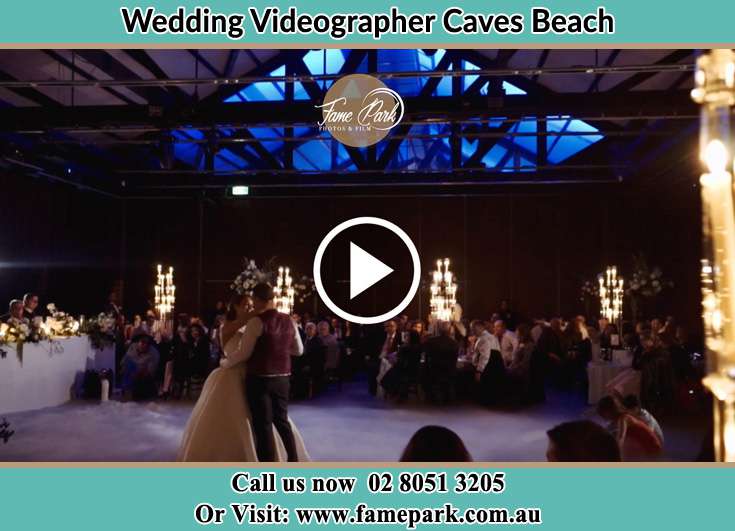 The newlyweds dancing Caves Beach NSW 2281