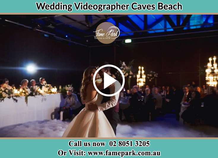 Bride and Groom looking at each other while dancing Caves Beach NSW 2281