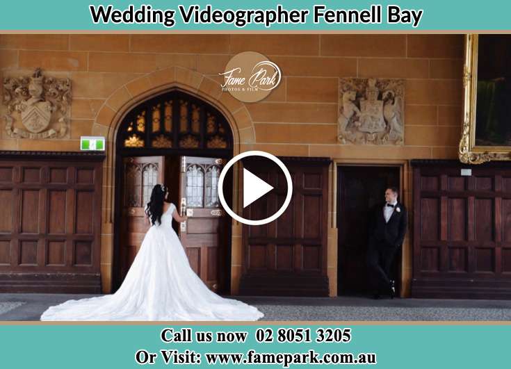 The Bride and the Groom at the front door Fennell Bay NSW 2283