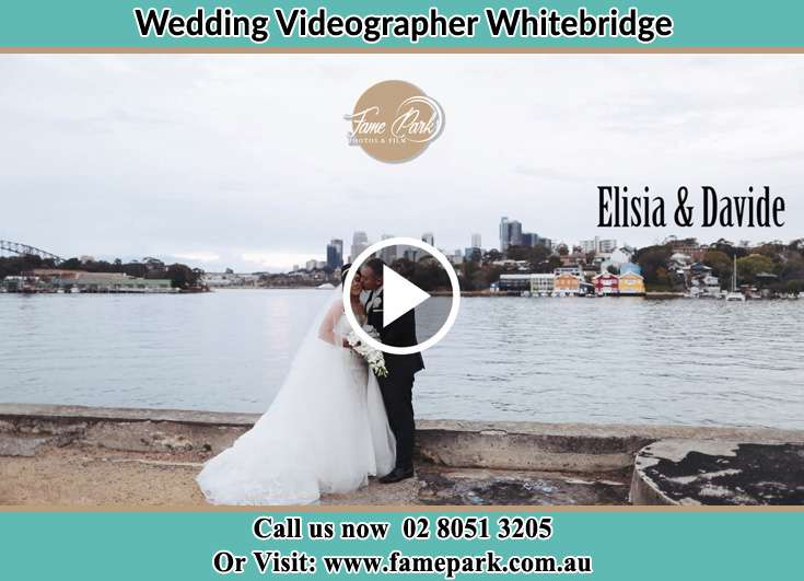 Bride and Groom kissed at the shore Whitebridge NSW 2290