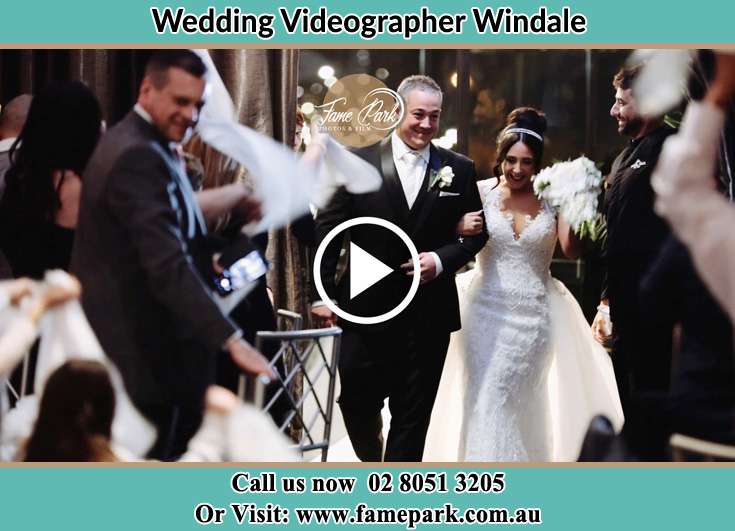 The newly weds walking through the well wishers Windale NSW 2306